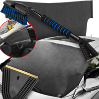 Mata Antyszronowa Na Szybę Zimę Osłona Skrobaczka Mosiężna Ze Szczotką 65CM