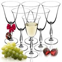 KIELISZKI DO WINA BIAŁEGO CZERWONEGO 6 SZT 250 ML