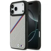 etui bmw m tricolor metal logo magsafe do iphone 17 pro max - szare