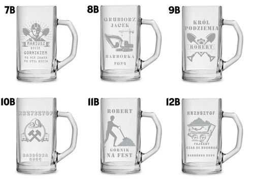 Duży kufel do piwa na prezent z grawerem 640ml logo tekst urodziny na Arena.pl
