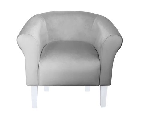 Fotel Milo nogi 20cm białe szary MG17 na Arena.pl