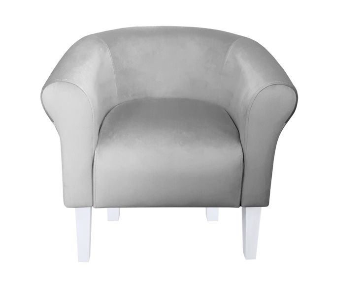 Fotel Milo nogi 20cm białe szary MG17 zdjęcie 2