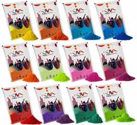 Kolorowy proszek Holi Puder Festiwal ZESTAW 12 sztuk
