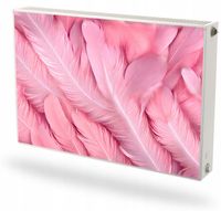 Mata magnetyczna magnes ozdobny na grzejnik na wymiar RÓŻOWE PIÓRA 60x100cm