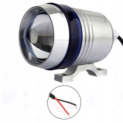2xHalogen motocyklowy U3 srebrny z ringiem blue+wł na Arena.pl
