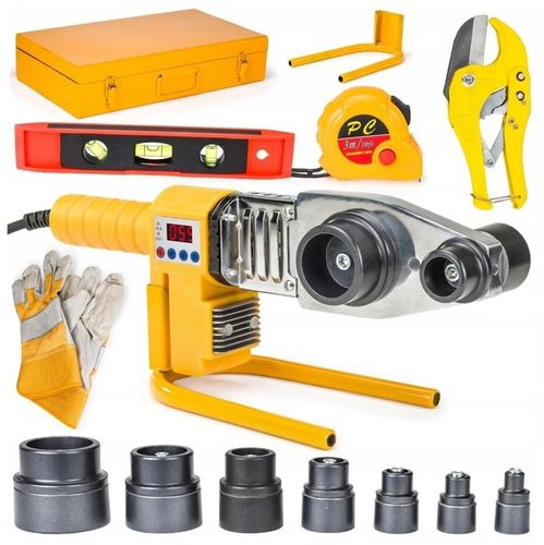 ZGRZEWARKA POLIFUZYJNA LCD DO RUR PCV PP 2800W 7-MATRYC 16-63 + WALIZKA na Arena.pl