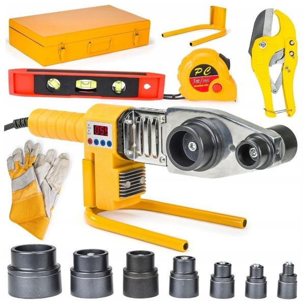 ZGRZEWARKA POLIFUZYJNA LCD DO RUR PCV PP 2800W 7-MATRYC 16-63 + WALIZKA zdjęcie 4