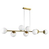 LOFTOWY ZLOTY ZYRANDOL LED 8XE27 SZKLANE KULE METAL SZKLO