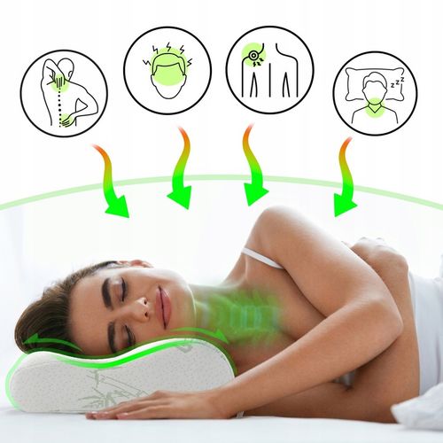 Poduszka ORTOPEDYCZNA do spania MEMORY profilowana na boku plecach na Arena.pl