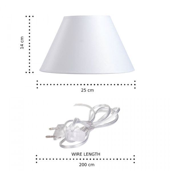 Lampka nocna 1xE27 PATI GOLD/WHITE II zdjęcie 5