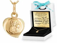 ZŁOTY MEDALIK 333 MATKA BOSKA PREZENT GRAWER