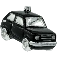 Bombka choinkowa szklana: Fiat 126p Maluch: czarny