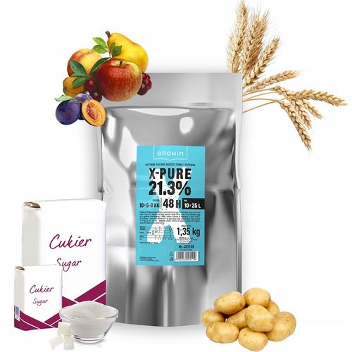 DROŻDŻE GORZELNICZE Turbo X PURE MEGAPACK 48h 21,3% 1.35 kg MEGA PACK na Arena.pl