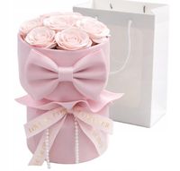 RÓŻE MYDLANE KWIATY FLOWER BUKIET NA OKAZJE PUDEŁKO PREZENT 8 RÓŻ