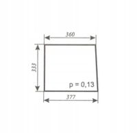 szyba przednia dolna - przód dolny ciągnika Zetor 4911 5911 5945 6911 6945
