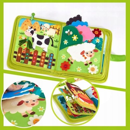 Książeczka Manipulacyjna Sensoryczna Montessori Tablica Zabawka Edukacyjna na Arena.pl