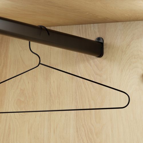 Czarny owalny drążek do szafy garderoby rurka na ubrania 100 cm + 2 na Arena.pl
