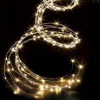 GIRLANDA ŚWIETLNA ZEWNĘTRZNA KASKADA CIEPŁA BIEL LAMPKI 200 LED 100 CM