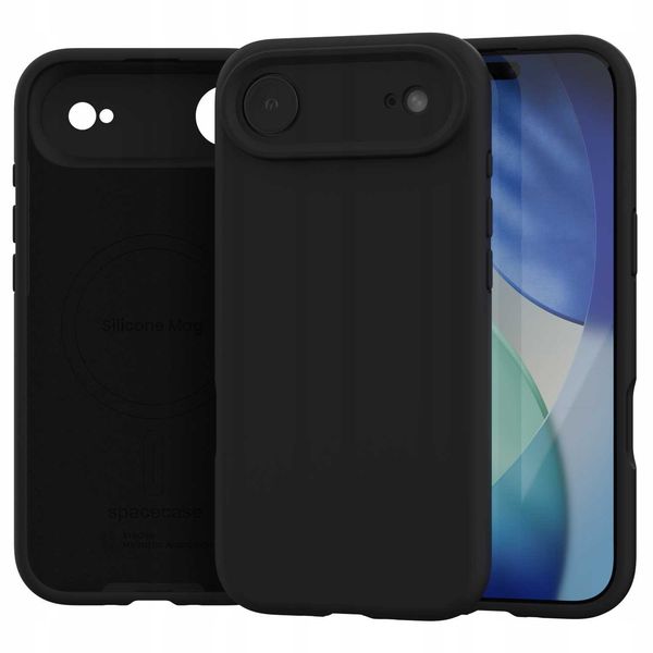 Spacecase Silicone Mag Iphone 17 Air Black zdjęcie 6