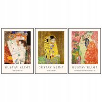 2 x Zestaw 3 plakatów 84,1 x 59,4 cm A1 Gustav Klimt reprodukcja BOHO malow
