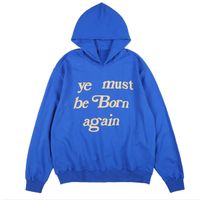 Bluza z Kapturem Ye Must Be Born Again Streetwear Niebieska XL Bawełna