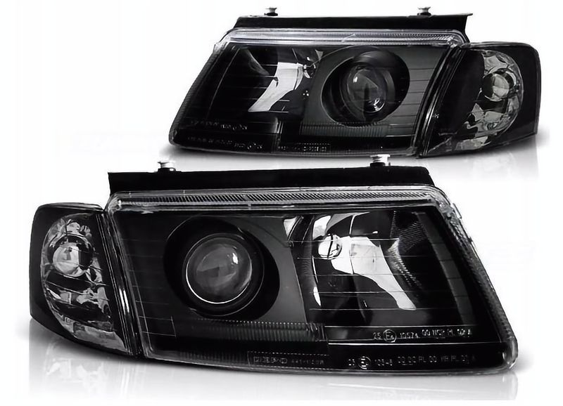 LAMPY REFLEKTORY DO VW PASSAT B5 OD 1996 DO 08.2000 Roku H7 BLACK DEPO zdjęcie 1