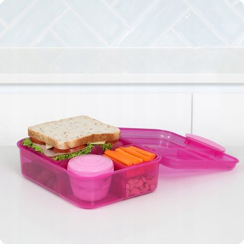 LUNCH BOX ŚNIADANIÓWKA SISTEMA POJEMNIK BOX BENTO 1650ml Z PRZEGRÓDKAMI SOS na Arena.pl
