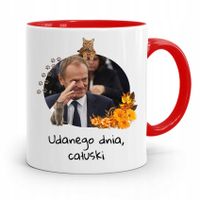 Kubek Czerwony Donald Tusk Po Platforma Prezent Z Nadrukiem Ze Zdjęciem