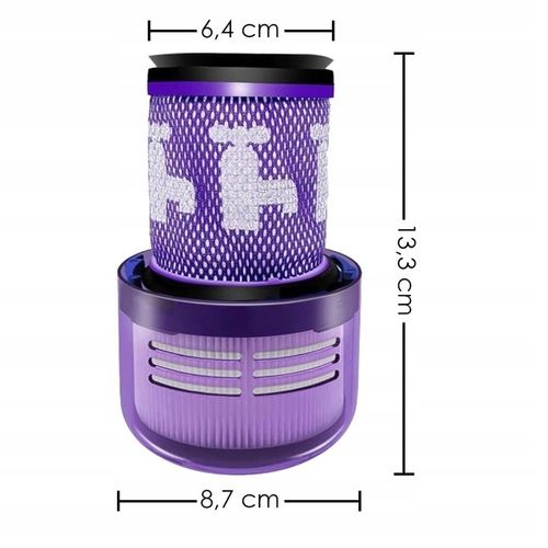 2x FILTR ZMYWALNY HEPA DO DYSON V12 ABSOLUTE DETECT SLIM TOTAL ULEPSZONY na Arena.pl