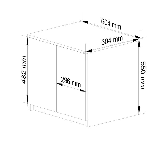 Nadstawka na szafę 60 cm - biała - 2 drzwi zdjęcie 3