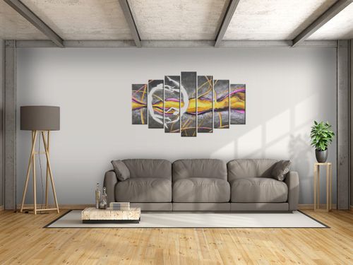 Obraz Wirujące postacie  140x80 płótno na Arena.pl