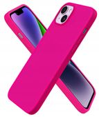 ETUI NA TELEFON IPHONE 14 PLUS SILIKONOWE NEONOWO RÓŻOWE ORNARTO