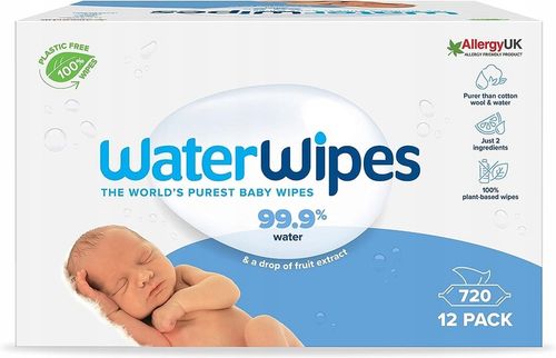 Chusteczki nawilżane 720 szt. dla Dzieci WaterWipes Bio 12 x 60 szt. na Arena.pl