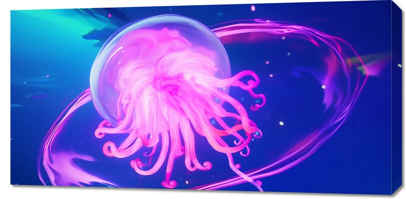Obraz 100x50cm Neonowa Meduza zdjęcie 1