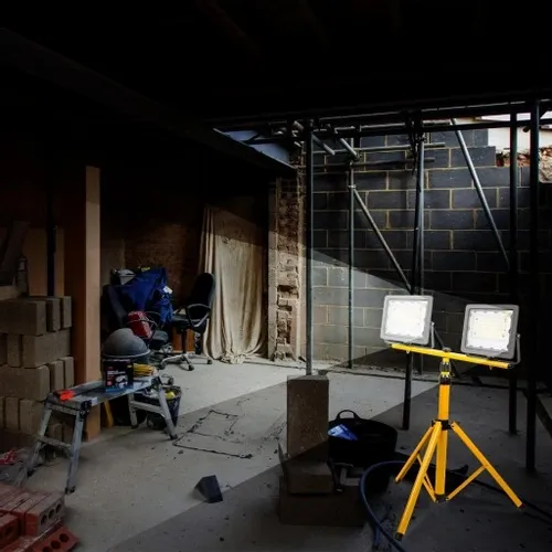 Halogen LED Statyw Budowlany Naświetlacz 2x100W / 200W 20000lm Przewód na Arena.pl