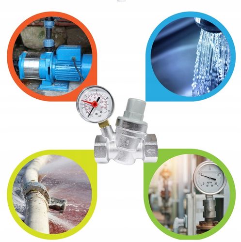 REDUKTOR CIŚNIENIA WODY Z MANOMETREM 1/2'' DN15 REGULATOR 1,5-6,5 BAR na Arena.pl