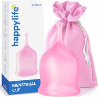 Kubeczek menstruacyjny silikonowy L różowy miękki 25ml