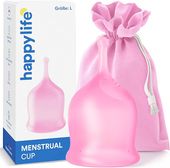 Kubeczek menstruacyjny silikonowy L różowy miękki 25ml