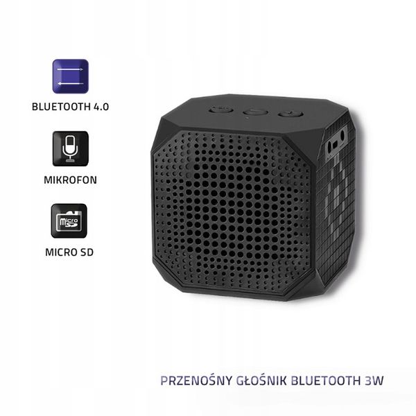 Qoltec Przenośny głośnik Bluetooth 3W | Double spe zdjęcie 3
