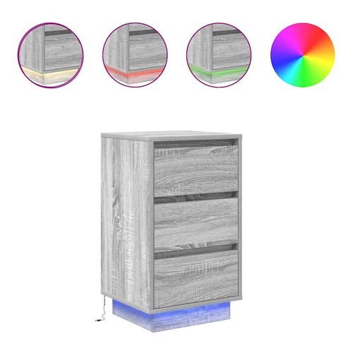 Szafka nocna z oświetleniem LED Szary Sonoma 38x34x65 cm na Arena.pl