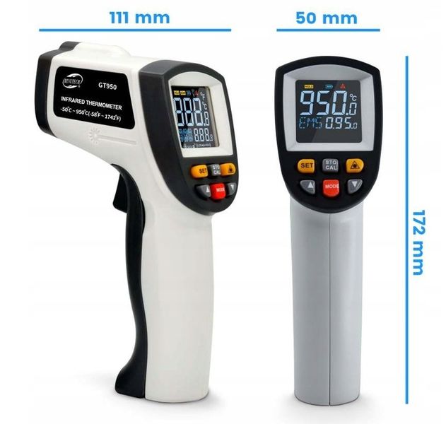 PIROMETR TERMOMETR LASEROWY BEZDOTYKOWY MIERNIK TEMPERATURY -50 +950 st.C zdjęcie 14