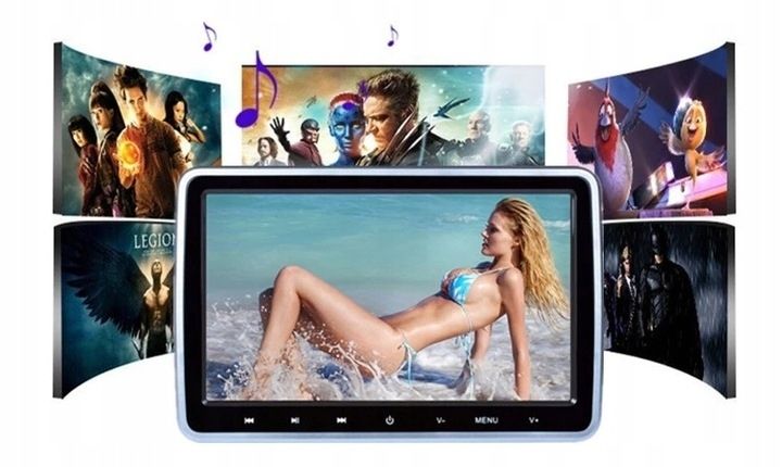 DVD NA ZAGŁÓWKI SAMOCHODOWE EKRANY 10'' USB SD GRY zdjęcie 7