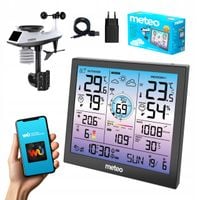 Stacja pogody Meteo SP602 Alarm Budzik Prognozowanie pogody Wiatormierz