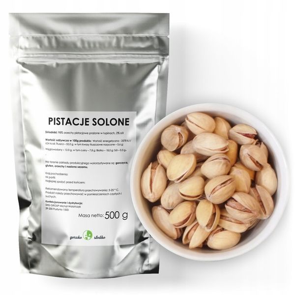 PISTACJE SOLONE PRAŻONE naturalne premium 500g zdjęcie 1