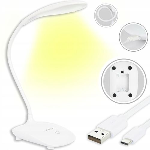 LAMPKA NOCNA NA BIURKO SZKOLNA LED 3 TRYBY NA BATERIE BEZPRZEWODOWA na Arena.pl