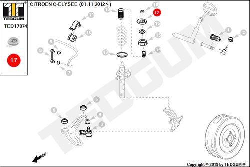 CITROEN C-ELYSEE MOCOW AMORT PRZEDNIEGO GÓRNE 12 na Arena.pl