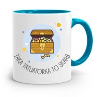 Dla Tatuażystki Tatuażysty Kubek Błękitny Prezent Z Nadrukiem Ze Zdjęciem