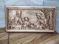 Obraz z drewna ślub prezent Święta Rodzina VI 60cm