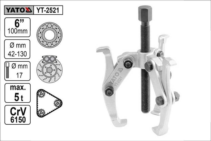 ŚCIĄGACZ TRÓJRAMIENNY 150MM YATO zdjęcie 3