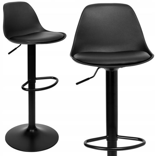 Hoker Barowy Obrotowy Stołek Krzesło Regulowane Tapicerowane Ekoskóra na Arena.pl